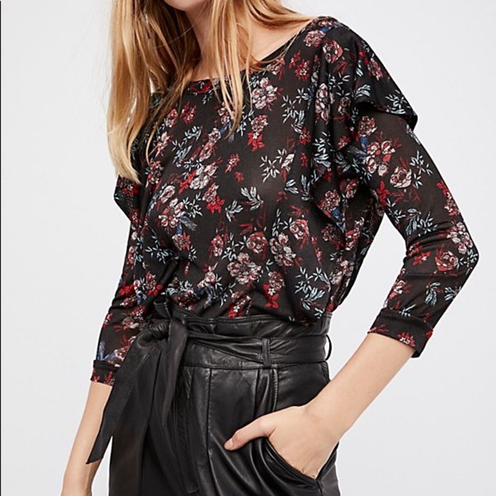 Free People Dock Street Floral Top